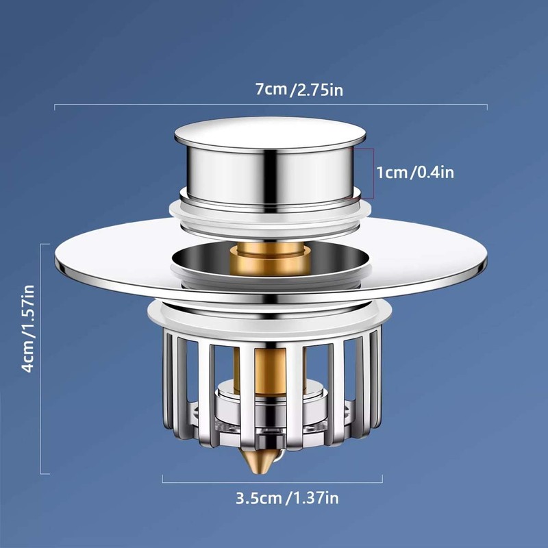 Pop-Up Drain Plug with Screen | Bathtub Plugs | Shower