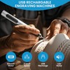 Electric Engraving Pen with 37 Bits, USB Rechargeable Cordless Etching