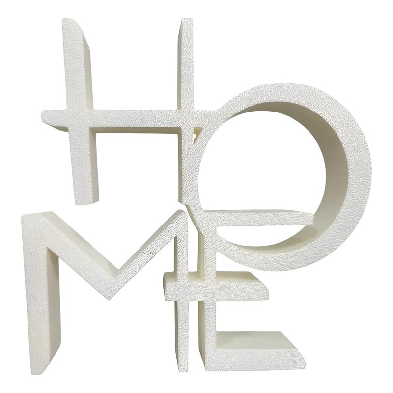 Genérico Home Escultura Decorativa Home Letrero Decoracion Mesa Blanco (Blanco)