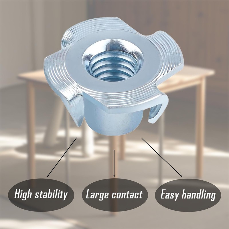 20 Stück Einschlagmuttern M8,Einschraubmutter,Einziehmuttern,Gewindeeinsatz,Gewindehülse,Einschlaghülse,Spezial Einschlagmutter,Zackenmutter,Schlagmuttern Kohlenstoffstahl Mit Einschlagspitzen