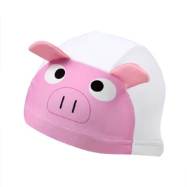 Swimming Hat Swim Cap Baby Swim Cap Girls Boys Swimming Cap Ear Pads Waterproof Swim Hat Elastic Lightweight Breathable Swim Training Cap Cute Animal Character Toddler Pool Hat Swimming Supplies Pink
