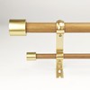 ILAISIHOME 1-1/8 Inch Diameter Wood color Curtain Rods with Cap