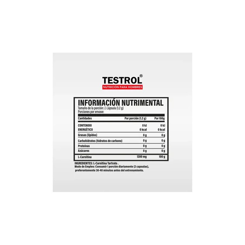 L Carnitina 1200 mg L-Carnitine Tartrate Supplement, 60 Capsules