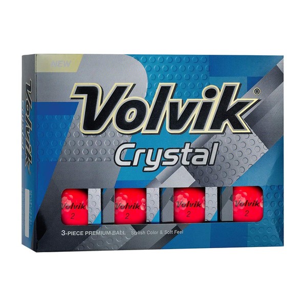 Volvik Crystal Golf Balls, Ruby (One Dozen) - 9731