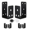 Heavy Duty Door Security Bar Brackets 6Pack, Open Security Bar