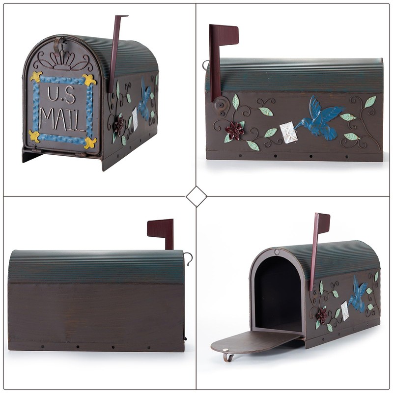 Heavy Duty Mailboxes for Outside, Post Mount Mailbox,Decorative Mailboxes Outside