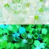 PandaHall 30g Flower Resin Cabochons Charms Green Luminous Heart Butterfly