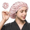 Yanibest 22 Momme 100% Mulberry Silk Sleep Cap Silk Bonnet for Women - Natural Silk Sleeping Cap Hair Bonnet Silk Scrunchies
