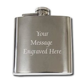 Gifts Infinity® Personalize 4pc Flask & Collapsible Cups Set 6oz Stainless Steel Flask Zippered Carrying Case