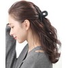 [神戸ヴァンテーヌ] VINGTAINE バンスクリップ モヘア 秋冬 大きめ まとめ髪 ヘアクリップ 大人 H7820-BK-