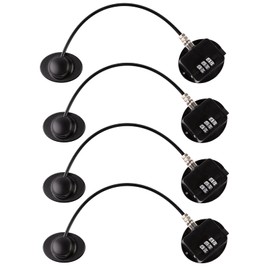 4 Pack Refrigerator Lock Combination Coded Fridge Lock Freezer Child Safety Lock Door Lock with Strong Adhesive No Keys Need Black