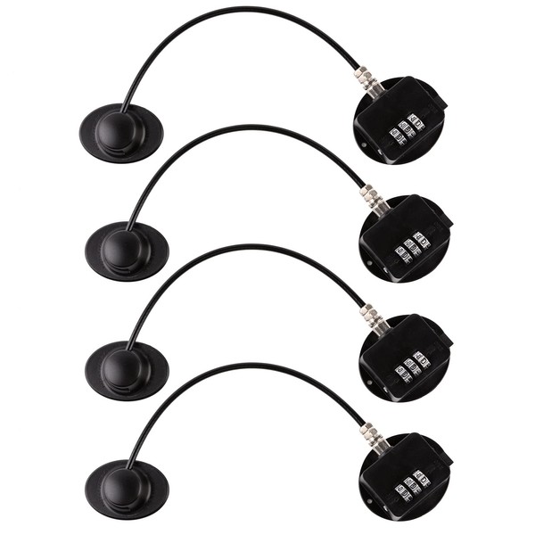 4 Pack Refrigerator Lock Combination Coded Fridge Lock Freezer Child