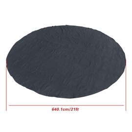LiGuVCY 21 Ft Pool Liner Pad, Round Pool Pads for Pool Bottom, Seamless, Black