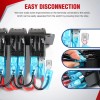 Nilight 16AWG 14AWG 12AWG LED Light Bar Wiring Harness 5Gang