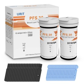 URIT 5 in 1 Lipid Test Strips, 20 Test Strips for PSF-30