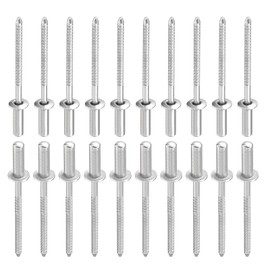 DTGN 3.2 mm x 10 mm (DxL) Blind Rivets - 50 Pack - Good for Machine Connection - 304 Stainless Steel Dome Closed End Rivet