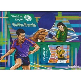 Maldives miniature sheet 811 (complete. issue.) unmounted mint/never hinged ** MNH 2015 Table Tennis (Stamps for collectors) golf