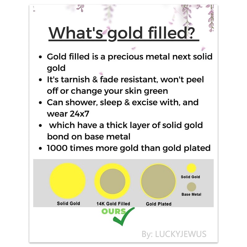 LUCKYJEWUS Double Nose Ring Hoop for Single Piercing, 14k Gold