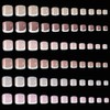 216Pcs French Tip Press on Toenails Nude Fake Toe Nails