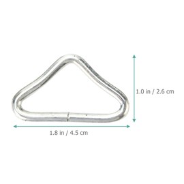 GANAZONO 30Pcs Professional Trampoline Parts Durable Metal Triangle Buckles for Safety Replacement High Strength Rings for Outdoor Fun and Activities