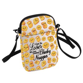 Funny Chicken Nuggets Crossbody Bag Alien Lover Gift Get In Loser We Are Getting Chicken Small Sling Bag for Fans (Get In Loser)