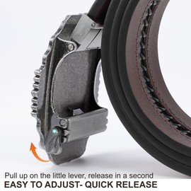 SANSTHS Ratchet Cowboy Belt, Western Ratchet Belts for Men Ratchet Western Belt with Automatic Cowboy Buckle, Silvery Bull/ Coffee, 45"-51" Wasit Adjustable