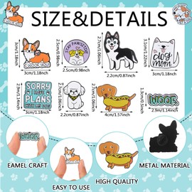 CraftyDream 40 Pcs Dog Enamel Pins for Backpacks Funny Pet Dog Lapel Pins Lovely Cute Brooch for Women Men Lovers Clothes Bags Accessories Gifts