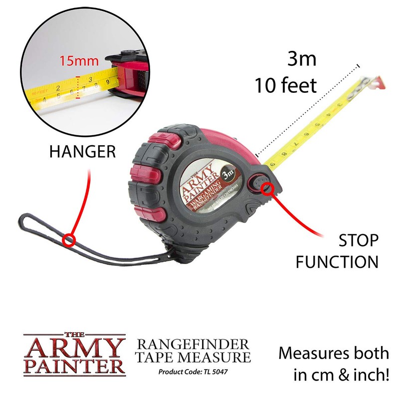 The Army Painter TL5047 - Rangefinder Tape Measure | Retractable