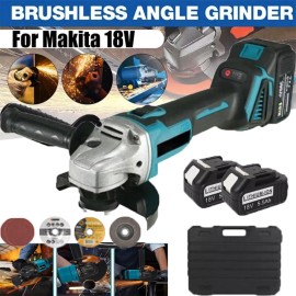 Unbranded Cordless 4-1/2 Power Angle Grinder for Makita 18V Max Battery Brushless 10000RPM