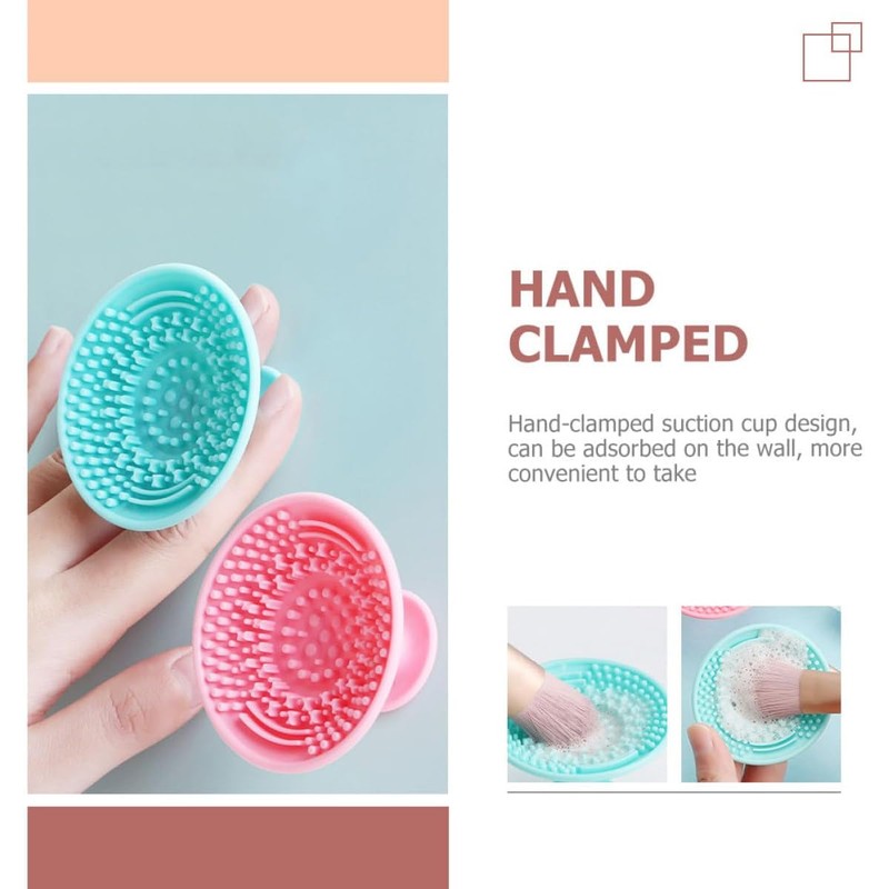 Ipetboom Limpiador de Brochas de Maquillaje 6 Piezas Almohadillas de