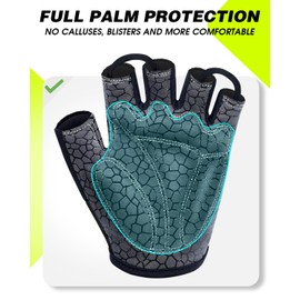 Tanluhu Cycling Gloves Mountain Bike Gloves Half Finger Road Racing Riding Breathable Shock-Absorbing Biking Gloves for Men and Women (Gray, L)