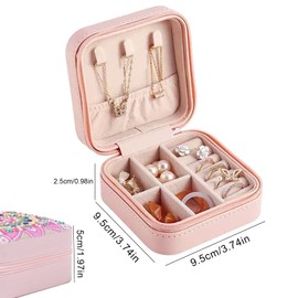 DCIDBEI Diamond Painting Jewellery Box Girls Women Travel Jewellery Box Jewellery Storage Jewellery Box Small Jewellery Box Travel Case Jewellery Organiser for Hair Tie Earring Mandala