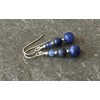Denim Blue Graduated Sodalite Gemstone & Sterling Silver Hook Drop