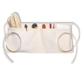 Clc Custom Leathercraft C6 Canvas Waist Apron Two Pocket, Unisex Adult, White