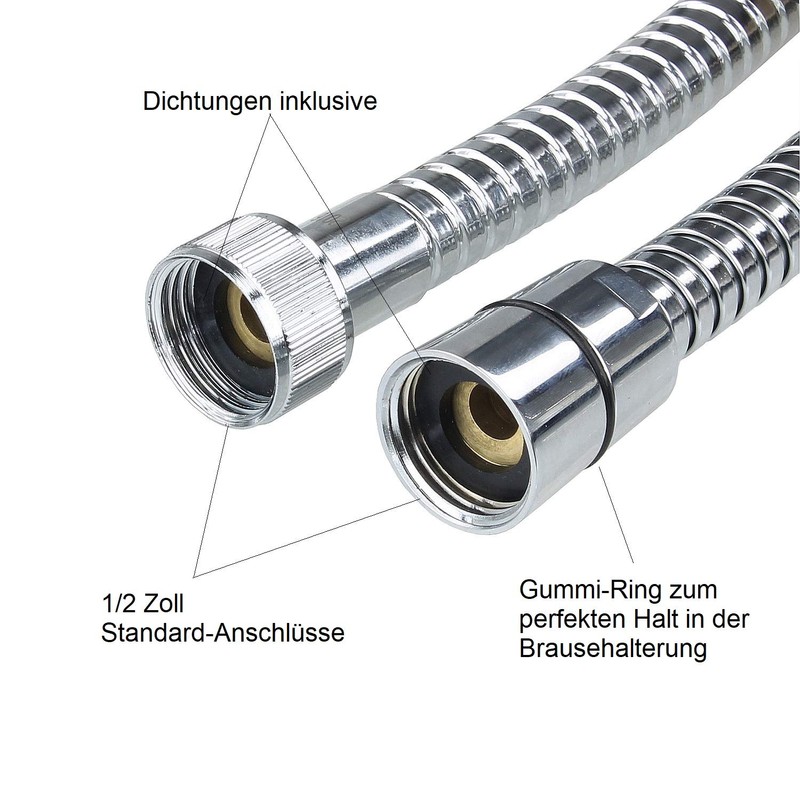 Hand Shower with Hose and Wall Connection Shower Head Set