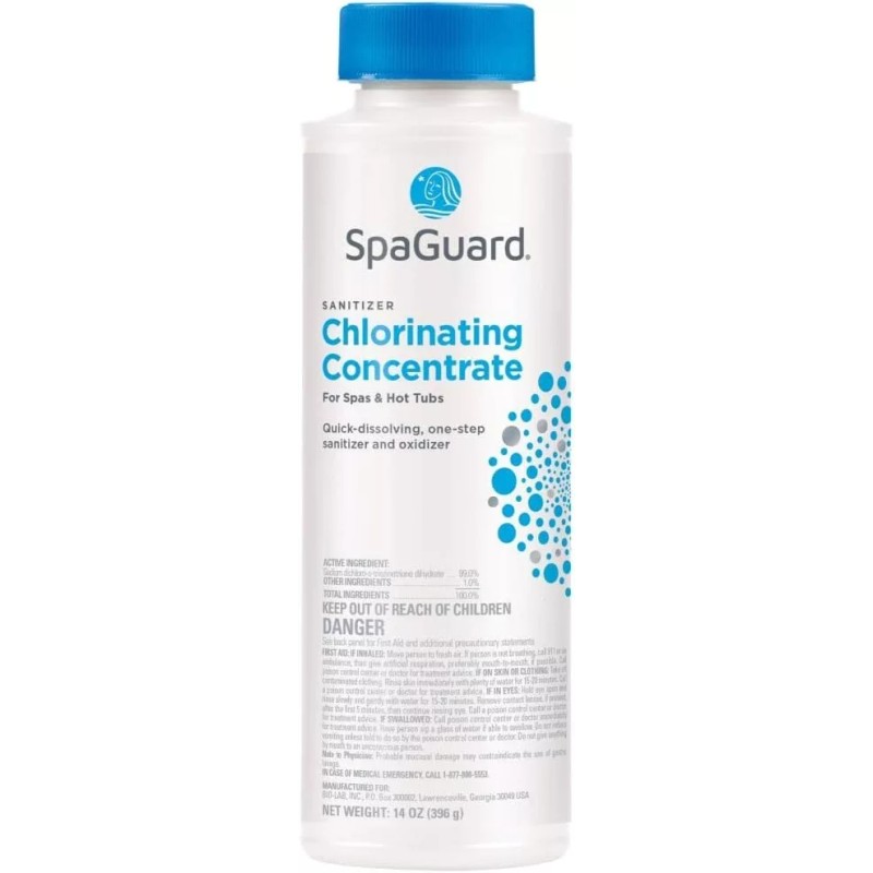 SpaGuard Chlorinating Concentrate (14 oz) (4 Pack) Sanitizer for Spas