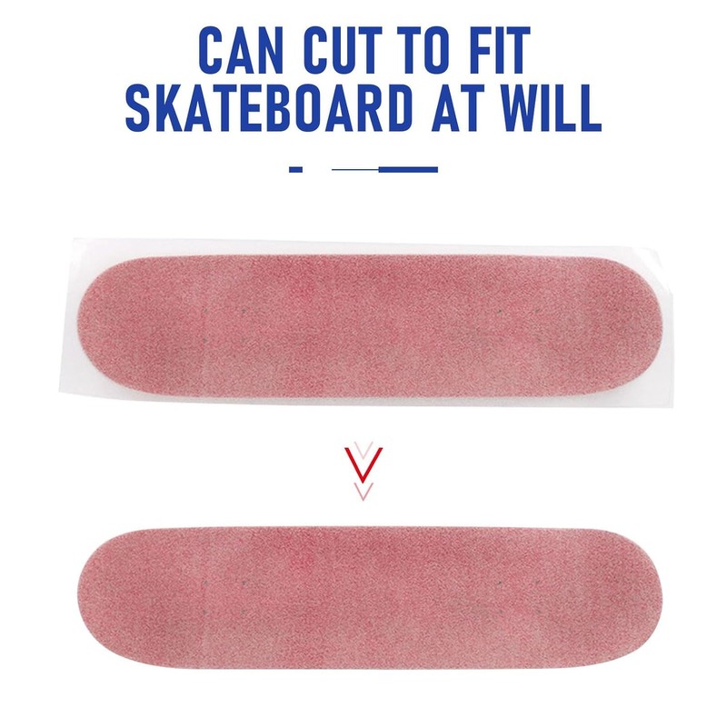 YIYIW 49.6"*10.2"Clear Skateboard Grip Tape, Anti Slip Transparent Skateboard Sandpaper,