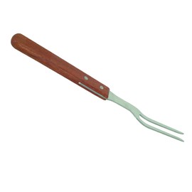 Thunder Group SLTWPF013 Carving Fork, Total Length 13.2 inches (33.6 cm), Meat Fork, Meat, Steak, Stainless Steel, Wooden Handle, Commercial Use,