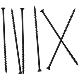 JEGONFRI 45pcs #10 × 5 inch High Hardness Drywall Screws, Black, Coarse Thread, Phillips Drive, Bugle Head, Black Wood Screws, Long Screws, Wood and More