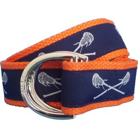 Navy Lacrosse D-Ring Belt Brass D-Ring 38 Khaki