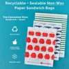 Lunchskins Paper Sandwich Bags - Sealable, Recyclable & Grease-Resistant -