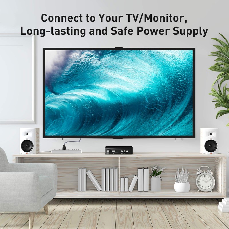 Power Cord, Goalfish 20FT/6M TV Power Cord 10A 250V Power