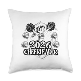 2026 Cheerleader Squad Class of 2026 Team Fun Throw Pillow
