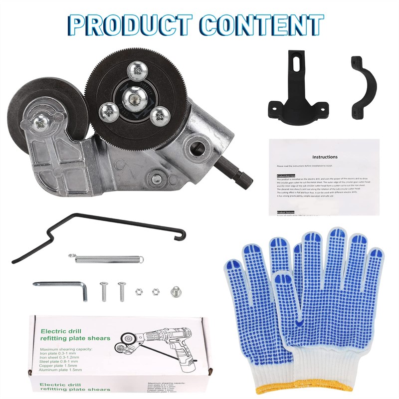 Upgraded Electric Drill Plate Cutter, New Metal Nibbler Drill Cutter