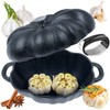 AOKDEER Garlic Roaster, Pre-Seasoned Cast Iron Garlic Roaster Oven Baker