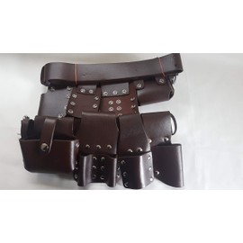 Scaffolding Leather Tool Belt | Full Tools Set Leather Frog Pouch | Leather Double Spanner Frog | Level Holder | Tape Holder | 2" Leather Tools Belt