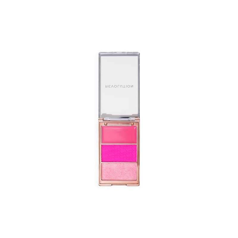 Revolution, Blush Icon Palette, Cream & Pressed Powder Blusher, Highly