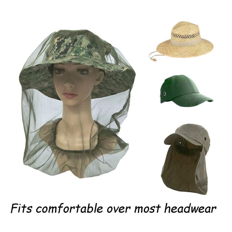 6 Pack Mosquito Head Net Face Mesh Net Head Protecting