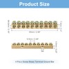 sourcing map 4 Pcs Terminal Ground Bar, 10 Positions Screw