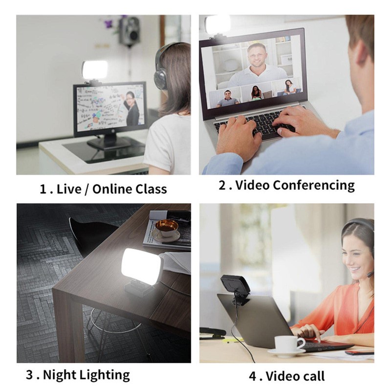 Video Conference Fill Light, Video Conference Light Dimmable Laptop Light